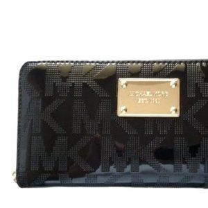 Michael Kors Black Metallic Wallet